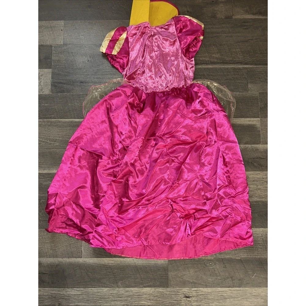 Royal Queen Pink Gold Child Halloween Costume Dress‎ L(10-12)